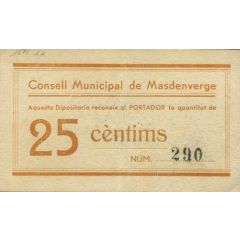 25 Céntimos Masdenverge