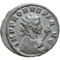 Antoninianus - Probus Imperial mantle, right, sceptre surmounted by eagle, SALVS AVG, Salus