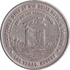 1 Dollar Gaming Token - Rio Casino Las Vegas, Nevada