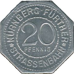 20 Pfennig - Elisabethen u. Jakobskriche Nürnberg-Fürth