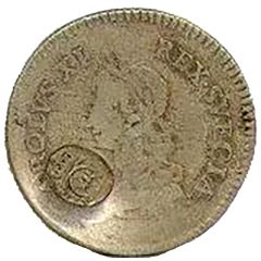 1 Mark - Carl XII Countermark, type 1