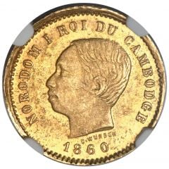 50 Centimes - Norodom I Pattern