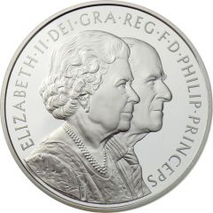 5 Pounds - Elizabeth II Diamond Wedding, Silver Proof