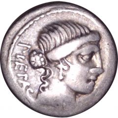 Denarius Junia: Decimus Junius Brutus Albinus, PIETAS / ALBINVS•BRVTI•F