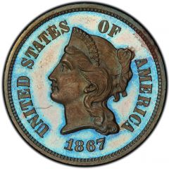 5 Cents `1867 Nickel` Pattern, copper