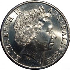 20 Cents - Elizabeth II 4th Portrait - Ashes Cricket Since 1882