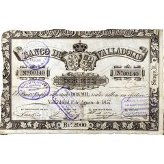 2000 Reales de Vellón Banco de Valladolid