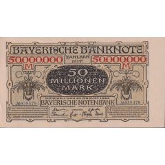 50 000 000 Mark Bayerische Notenbank