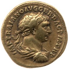 Aureus - Trajan COS V P P S P Q R OPTIMO PRINC, Jupiter and Victory