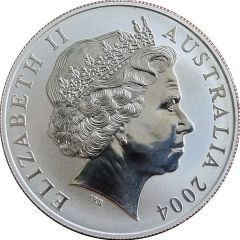 1 Dollar - Elizabeth II 4th Portrait - Silver Kangaroo