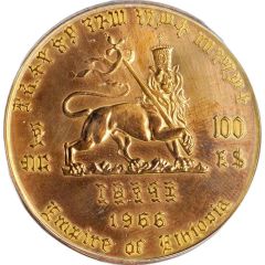 100 Dollars - Hailé Selassié I 2nd Reign Golden Jubilee Reverse Trial