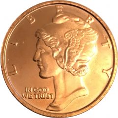 1 oz Copper Golden State Mint - Mercury Head