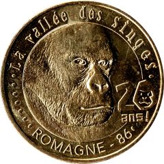 Monnaie de Paris Tourist Token - La Vallée des Singes - 20 ans