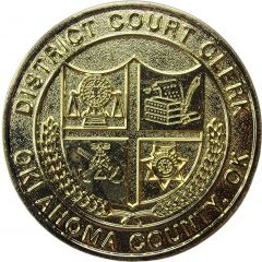 Medal - District Court Clerk Oklahoma County, Oklahoma