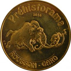 jeton touristique Monnaie de Paris Préhistorama 2016 Rousson-Gard