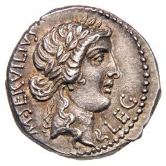 Denarius - Cassius M•SERVILIVS LEG / Q•CAEPIO BRVTVS•IMP