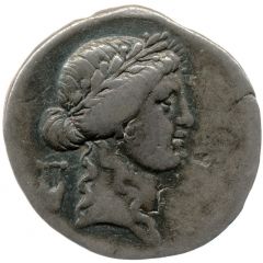 Denarius IMP CAES TRAIAN AVG GER DAC P P REST P CLODIVS M F, Apollo and Diana Lucifera