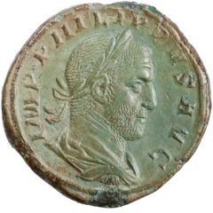 Sestertius - Philippus I P M TR P IIII COS II P P S C, Felicitas
