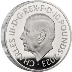 10 Pounds - Charles III Charles I, Silver Proof