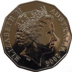 50 Cents - Elizabeth II 4th Portrait - XVIII Commonwealth Games Athletics