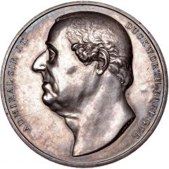 Medal - George III Admiral Duckworth, silver
