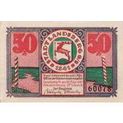 50 Pfennigs Landsberg in Oberschlesien