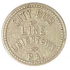 10 Cents - City Bus Line Uniontown, Pennsylvania