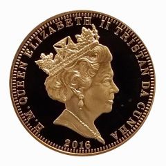 1 Crown - Elizabeth II Military Aircraft of WWII, Supermarine Spitfire - Gold Plated