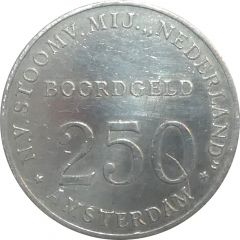 Token - 250 Boordgeld Stoomvaart Maatschappij Nederland