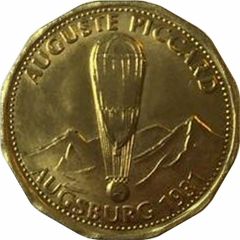 Shell Token - Man in Flight #09 - Auguste Piccard, Augsburg, 1931