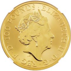 100 Pounds - Elizabeth II Mayflower, Gold Proof
