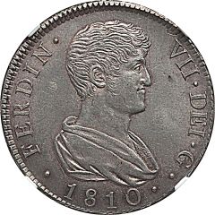 4 Reales - Fernando VII 1st portrait