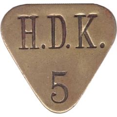 5 Pfennig - H.D.K.