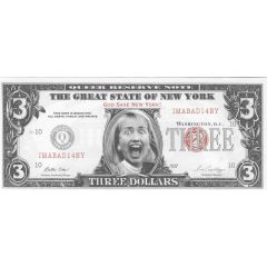 3 Dollars - Fantasy Banknote New York