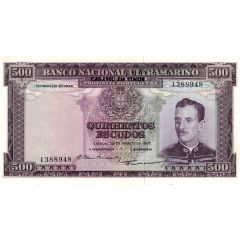 500 Escudos Stamp PAGAVEL EM TIMOR over 500 Escudos, Mozambique