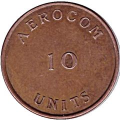 Telephone Token - Aerocom 10 Units, Domodedovo