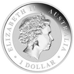 1 Dollar - Elizabeth II 4th Portrait - Australian Kookaburra