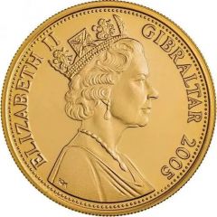 5 Pounds - Elizabeth II The end of world war VE- day, Gold Proof