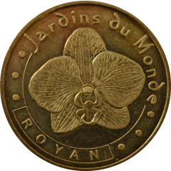 Tourist token - Monnaie de Paris - Royan - Jardins du monde Orchidée Vanda Blue