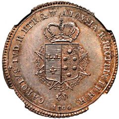 1 Lira - Charles Louis and Maria Luigia