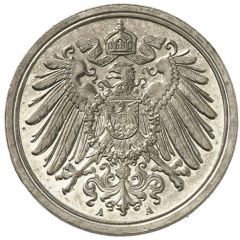 1 Pfennig - Wilhelm II type 2 - small shield - Pattern