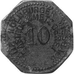 10 Pfennigs - Miesbach Fritz Holnburger, Gasthof & Metzgerei