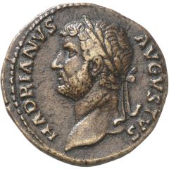 Dupondius or As - Hadrian COS III P P CLEMENTIA AVG S C, Clementia