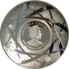 5 Dollars - Elizabeth II 6th Portrait - Milky Way - Silver Domed