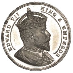 Medal - Edward VII Coronation, white metal