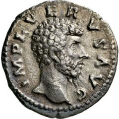 Denarius - Lucius Verus PROV DEOR TR P II COS II, Providentia