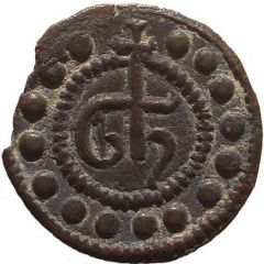 jeton de compte, dit `Lombard`, au monogramme Gh - Florence, Italie