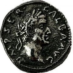 Denarius - Galba VICTORIA P R, Victory - WRL Replica