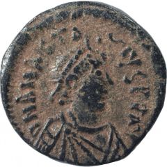 5 Nummi - Anastasius I Dicorus Constantinopolis, First Large Module Emission, No Officina Letter
