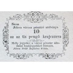 10 Kreuzers Jólsva